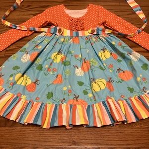 Eleanor Rose size 5-6 Pumpkin Dress GUC